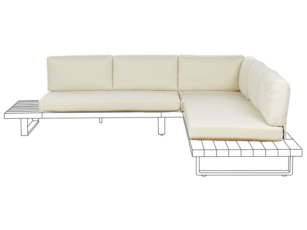 Outdoor Kissenbezug Set MYKONOS Cremeweiss