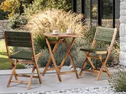 Bistro Set Folding PROSSEDI Acacia Wood Green_956720