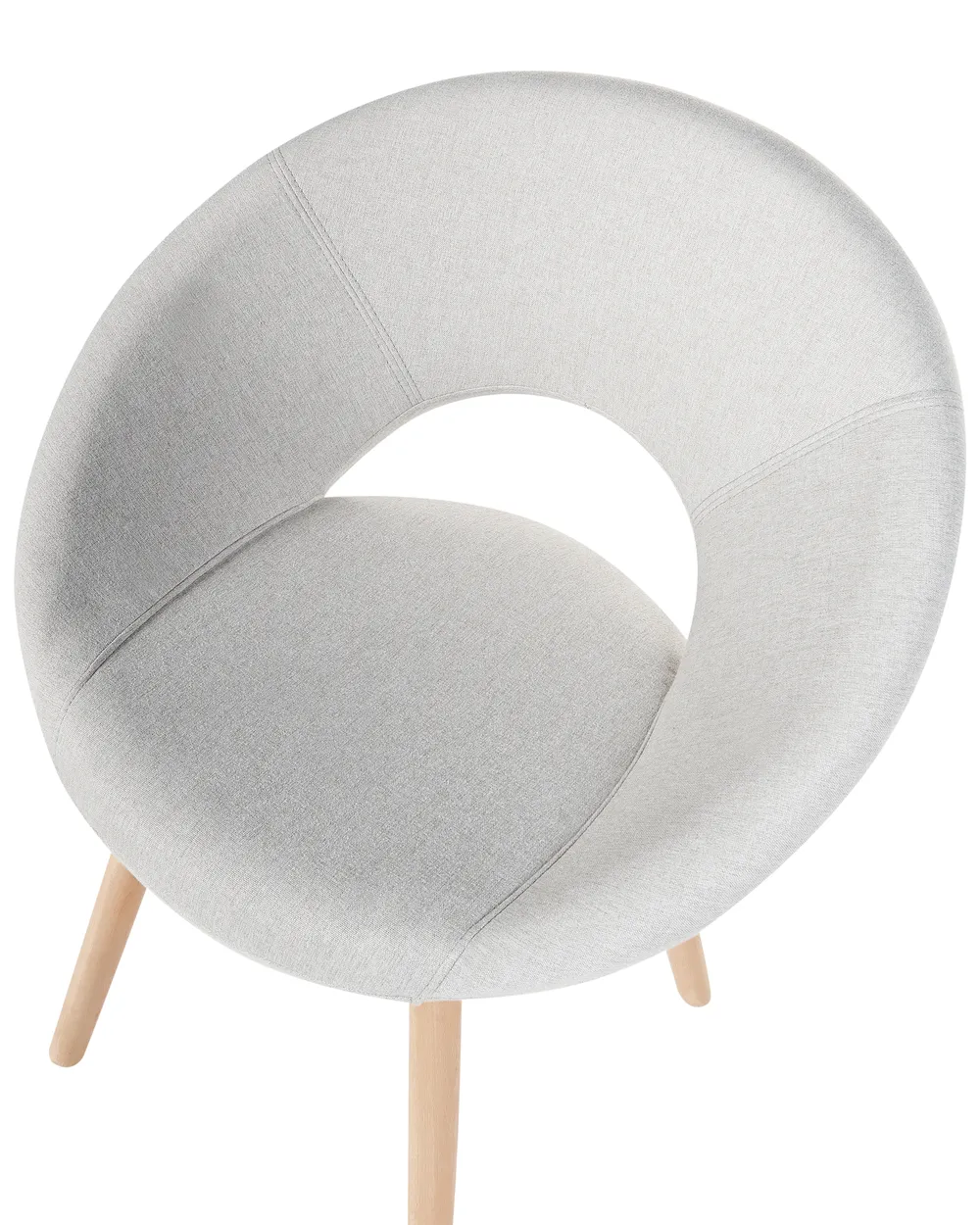 Set di 2 sedie da pranzo ROSLYN Tessuto Grigio chiaro_1065223