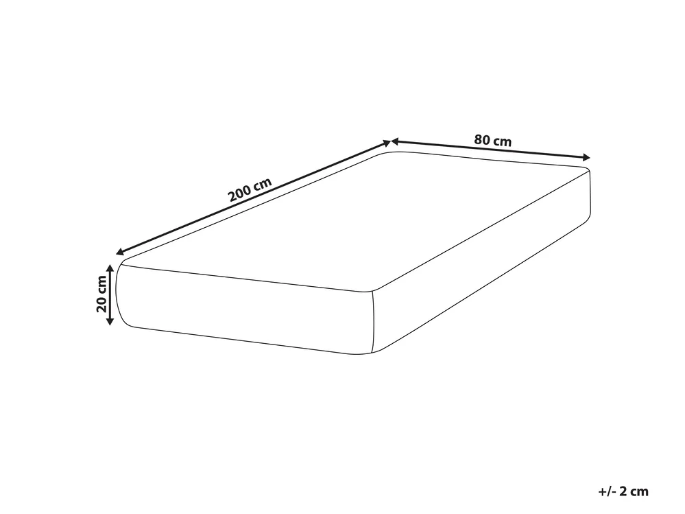 Materac piankowy FLEX 7 PLUS H2/3 średnio twardy 80 x 200 cm_909254
