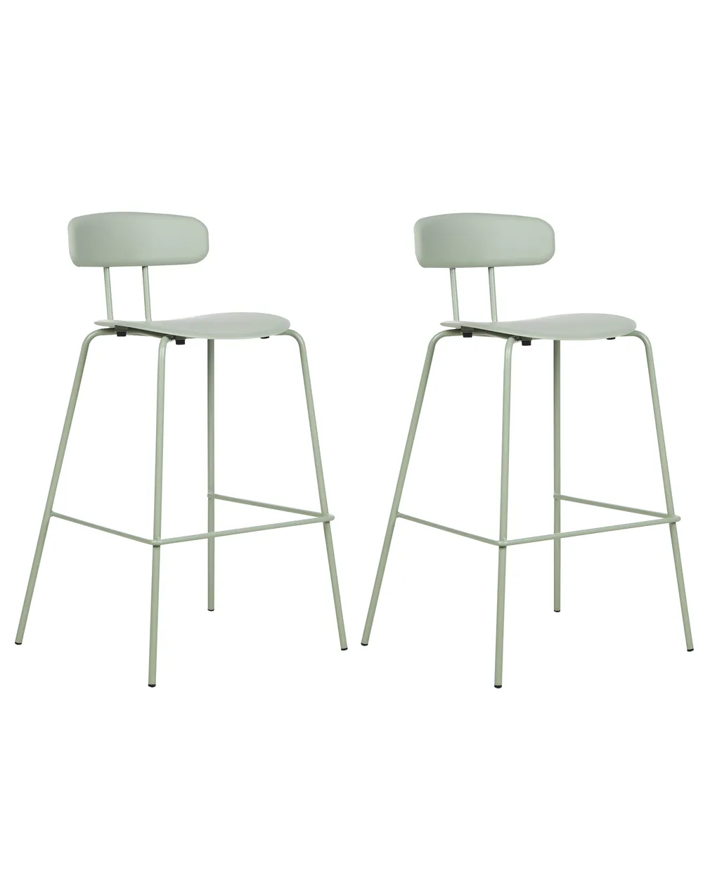 Set di 2 sedie alte SIBLEY Verde chiaro