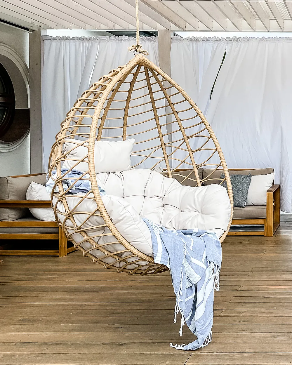 Hanging Chair ARSITA PE Rattan Natural - Main Image
