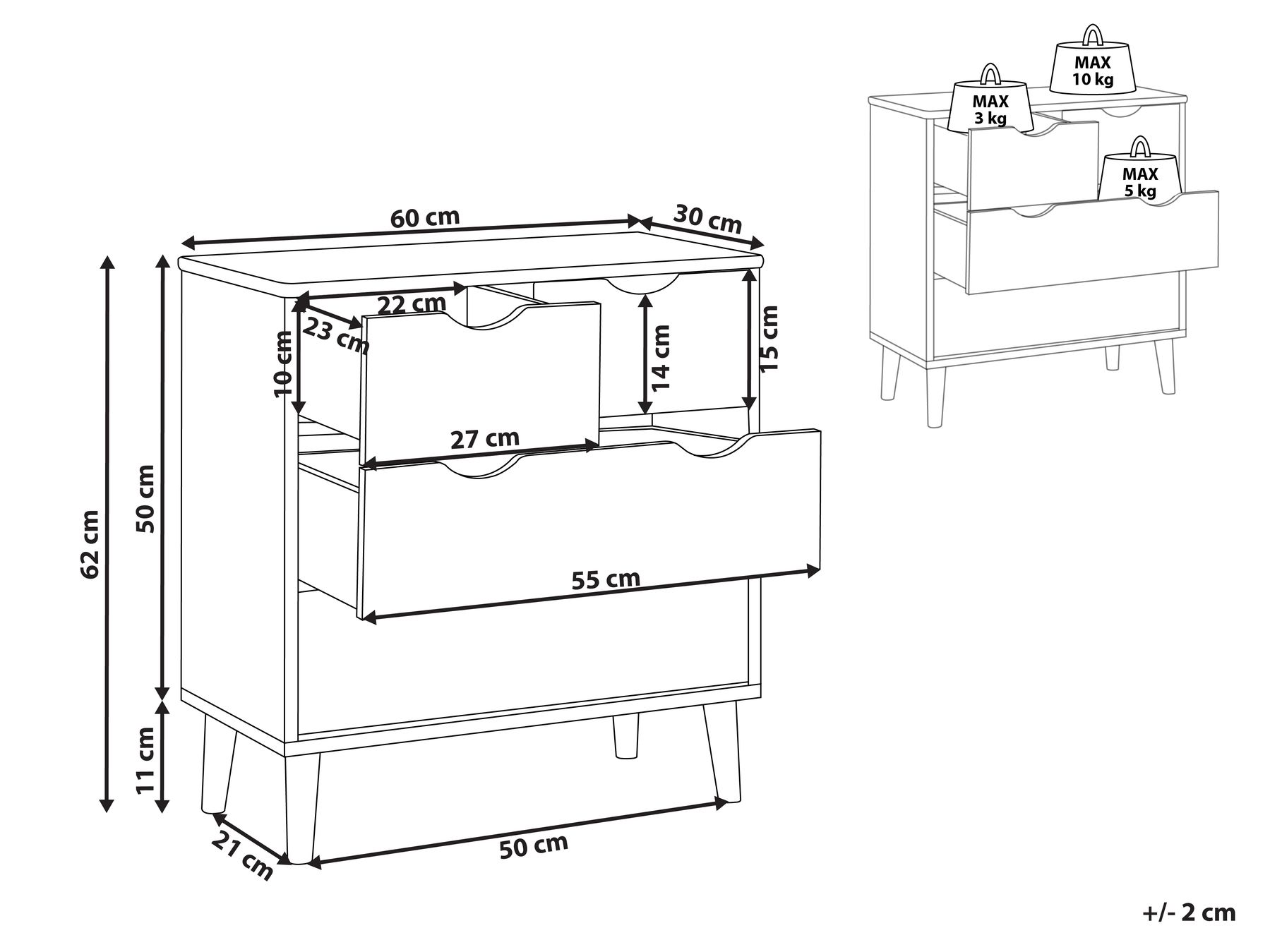 4 Drawer Chest White SIMMIE_947289