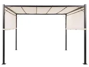 Gazebo LED PARGA 310 cm 310 cm Metallo Beige_827686