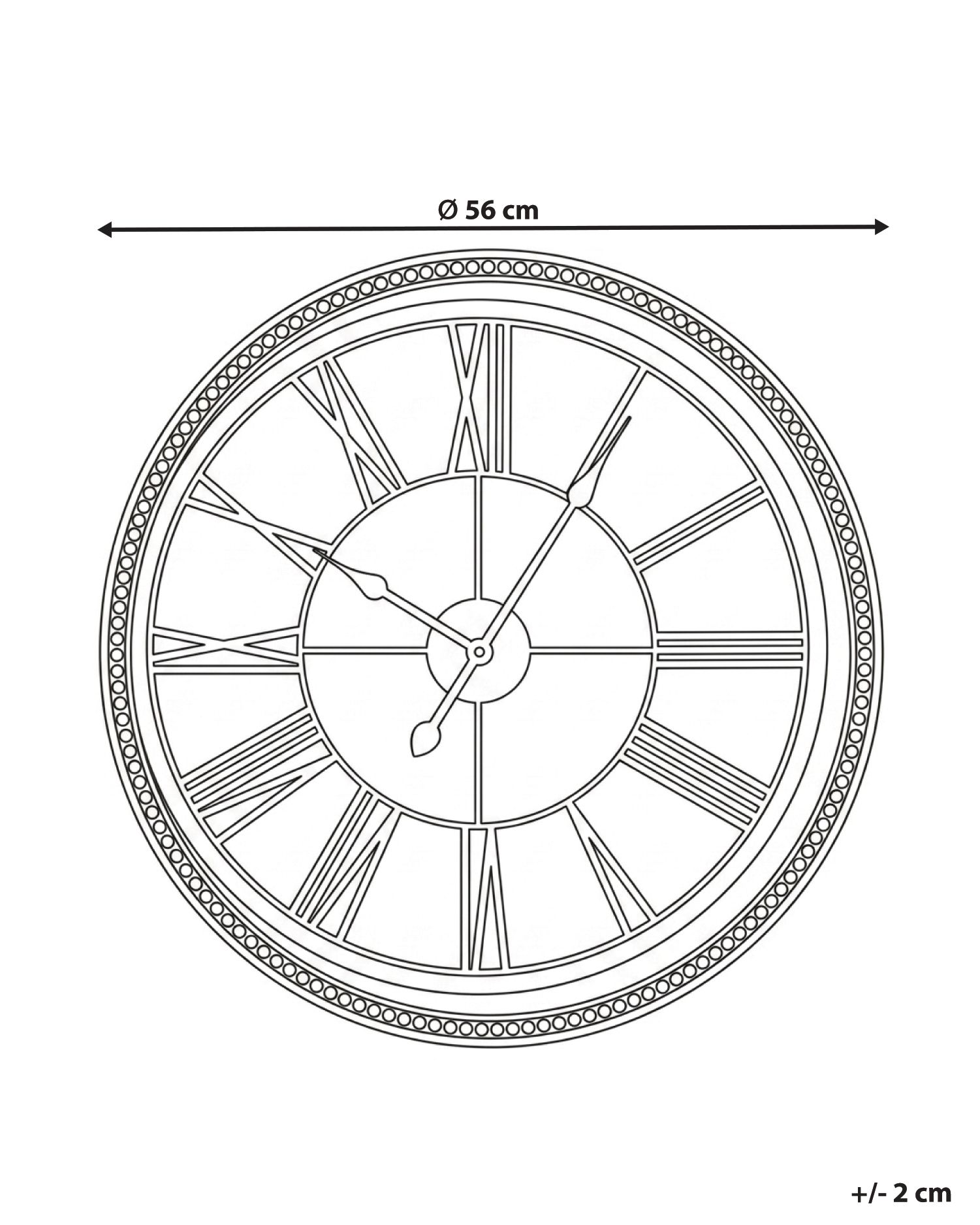 Relógio de parede CAMPREMY 56 cm Dourado_1149377
