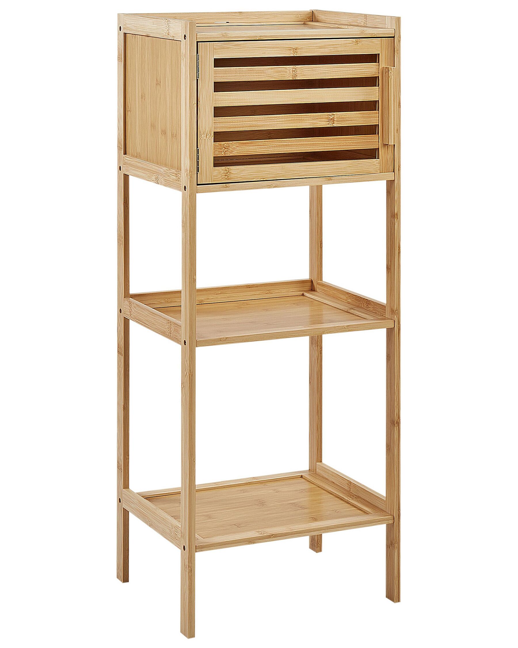 Bamboo Bathroom Shelving Unit Light Wood BECKLEY _927202