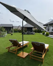 Socle de parasol CRECCHIO Carré Marron 24 kg_1114713