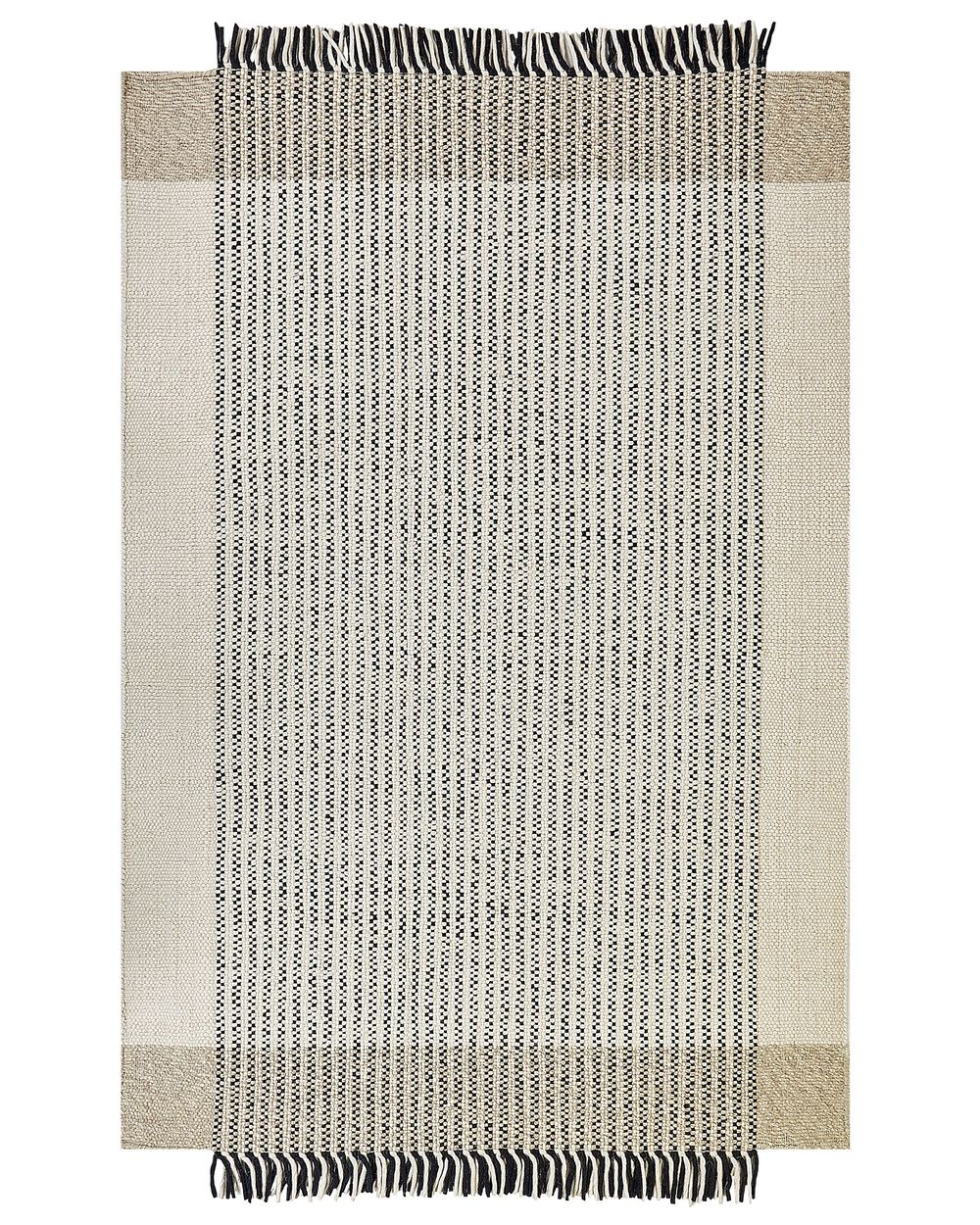 Dywan DIVARLI Beżowy 140 x 200 cm Wełna
