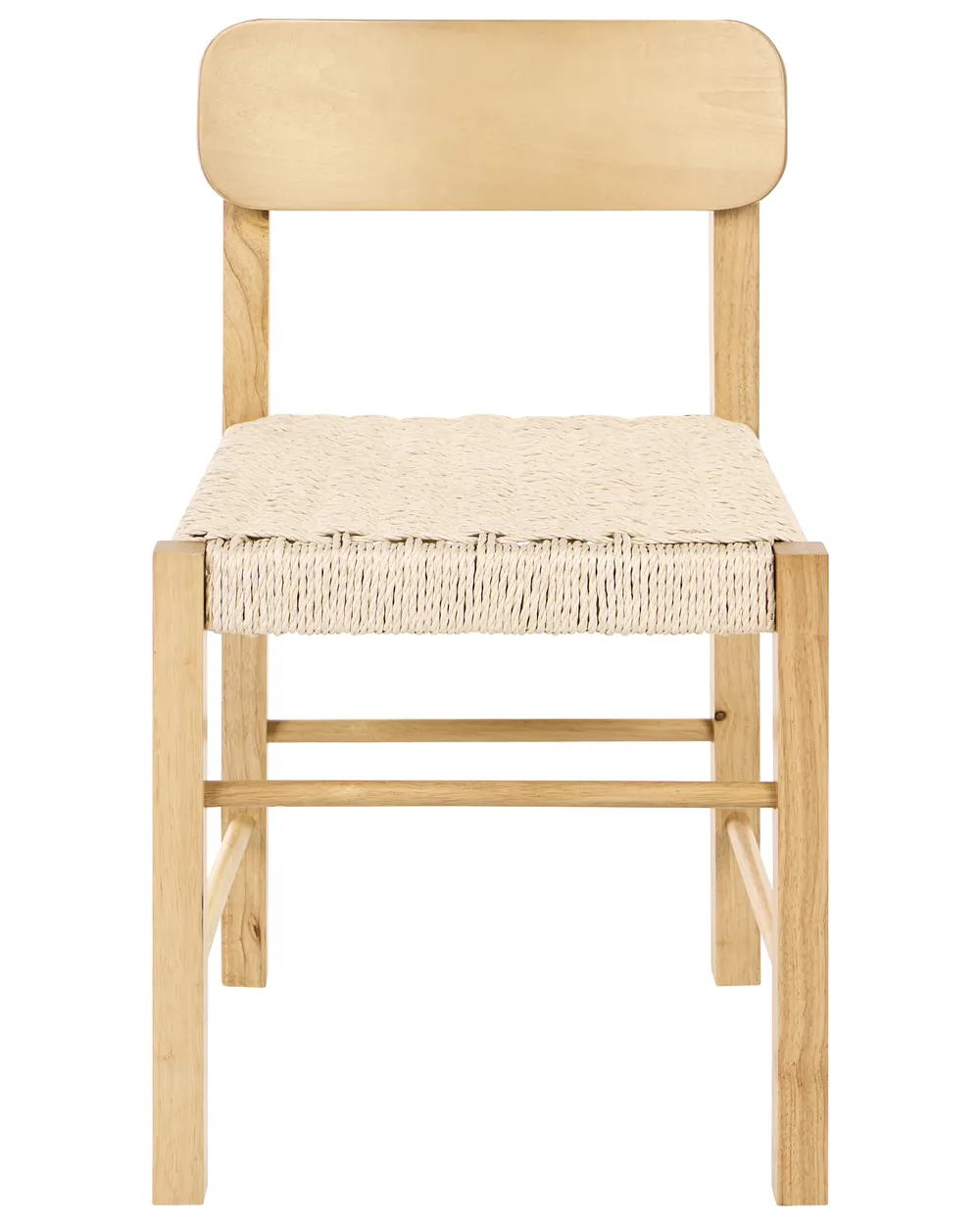 Set of 2 Dining Chairs ALLOS Wood Light Brown_1049075