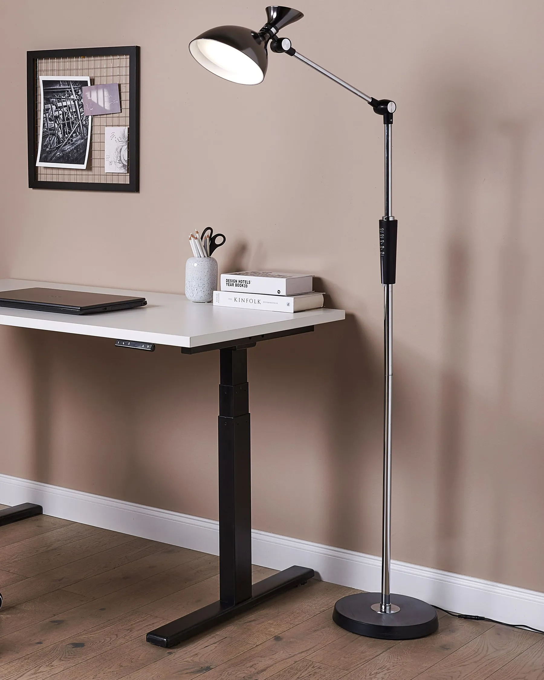 LED Floor Lamp ANDROMEDA with Dimmer Metal Silver_867320