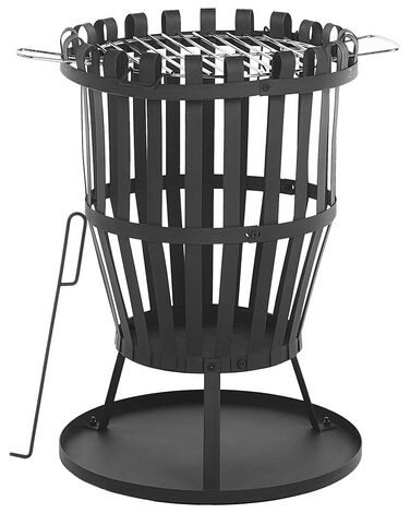 Charcoal Fire Pit Black PULO