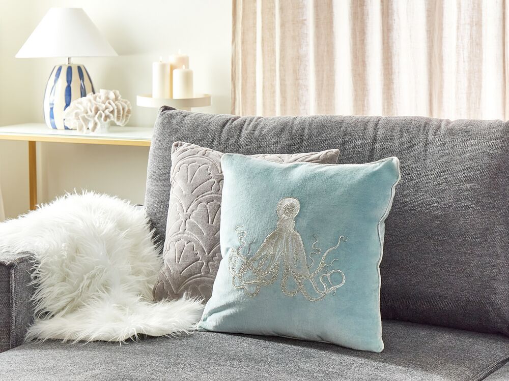 Gray and aqua throw pillows hot sale