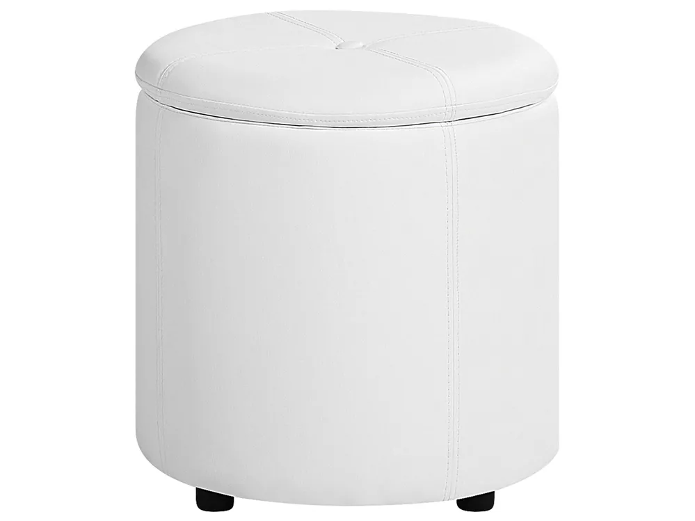 Pouf contenitore MARYLAND Pelle sintetica Bianco