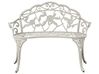 Garden Bench PIURA 88 cm Metal White