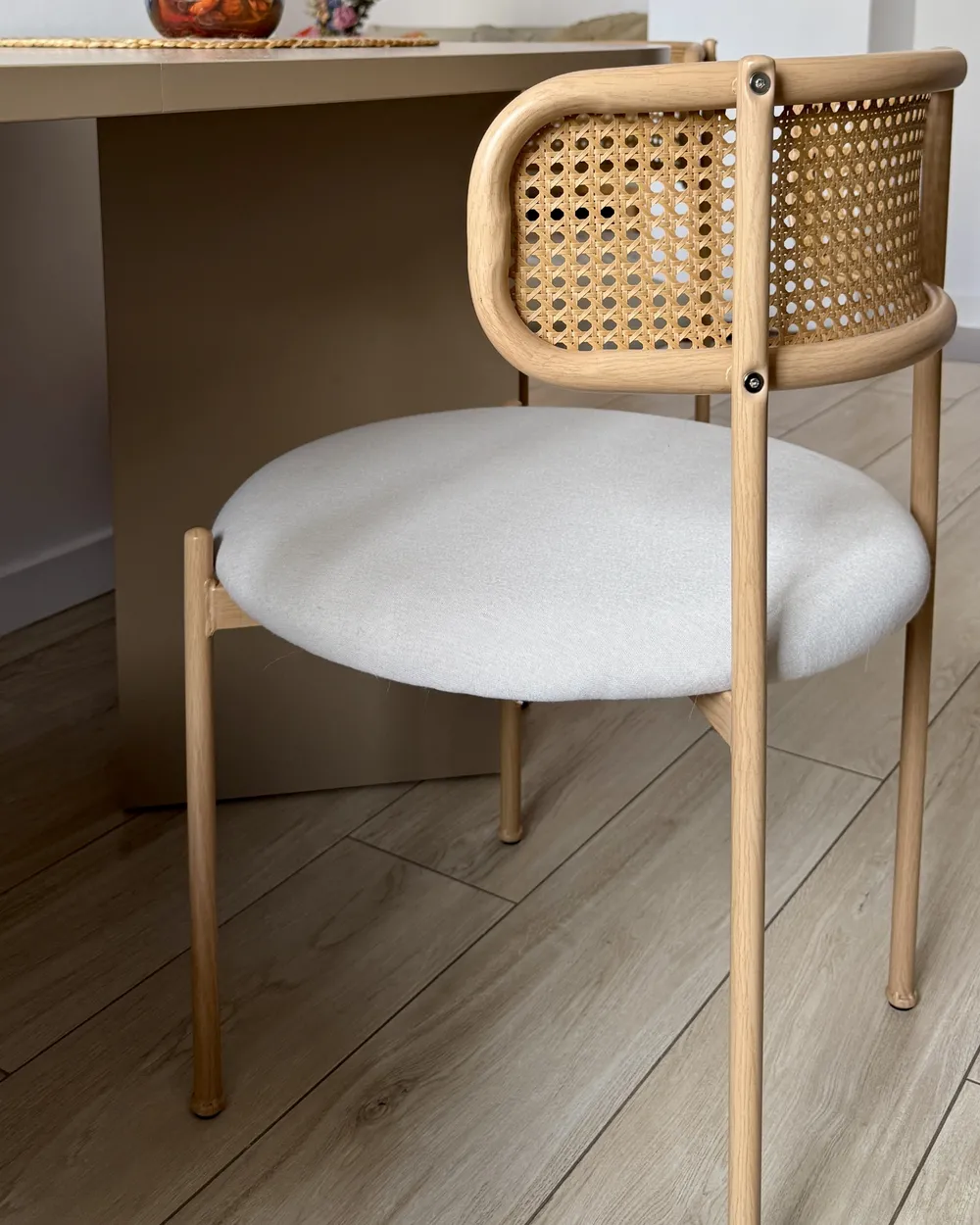 Set of 2 Dining Chairs ANDOVER Metal Light Beige_1001493
