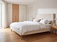 Bed Chenille TALENCE 160 x 200 cm (EU King Size) Light Beige_1176747