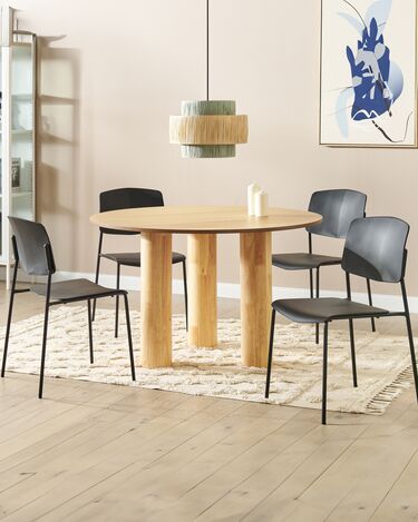 Set of 4 Dining Chairs Black ASTORIA