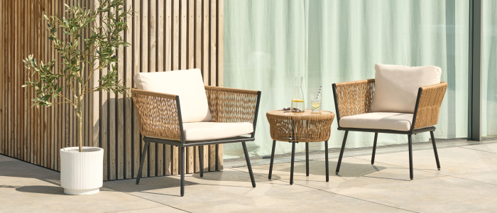 beistelltisch 90 cm hoch OUTFLEXX Loungetisch | x 70 | Holzplatte Spannbetttuch 120/200