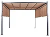 Gazebo LED PARGA 310 cm x 310 cm Metal Brown