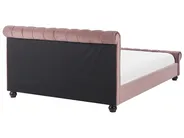Bett mit Lattenrost Samtstoff AVALLON 160 x 200 cm Rosa_694432