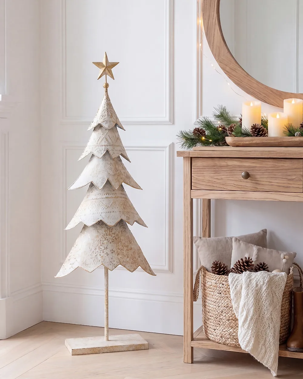 Décoration de Noël HANKO 98 cm Arbre de Noël Doré
