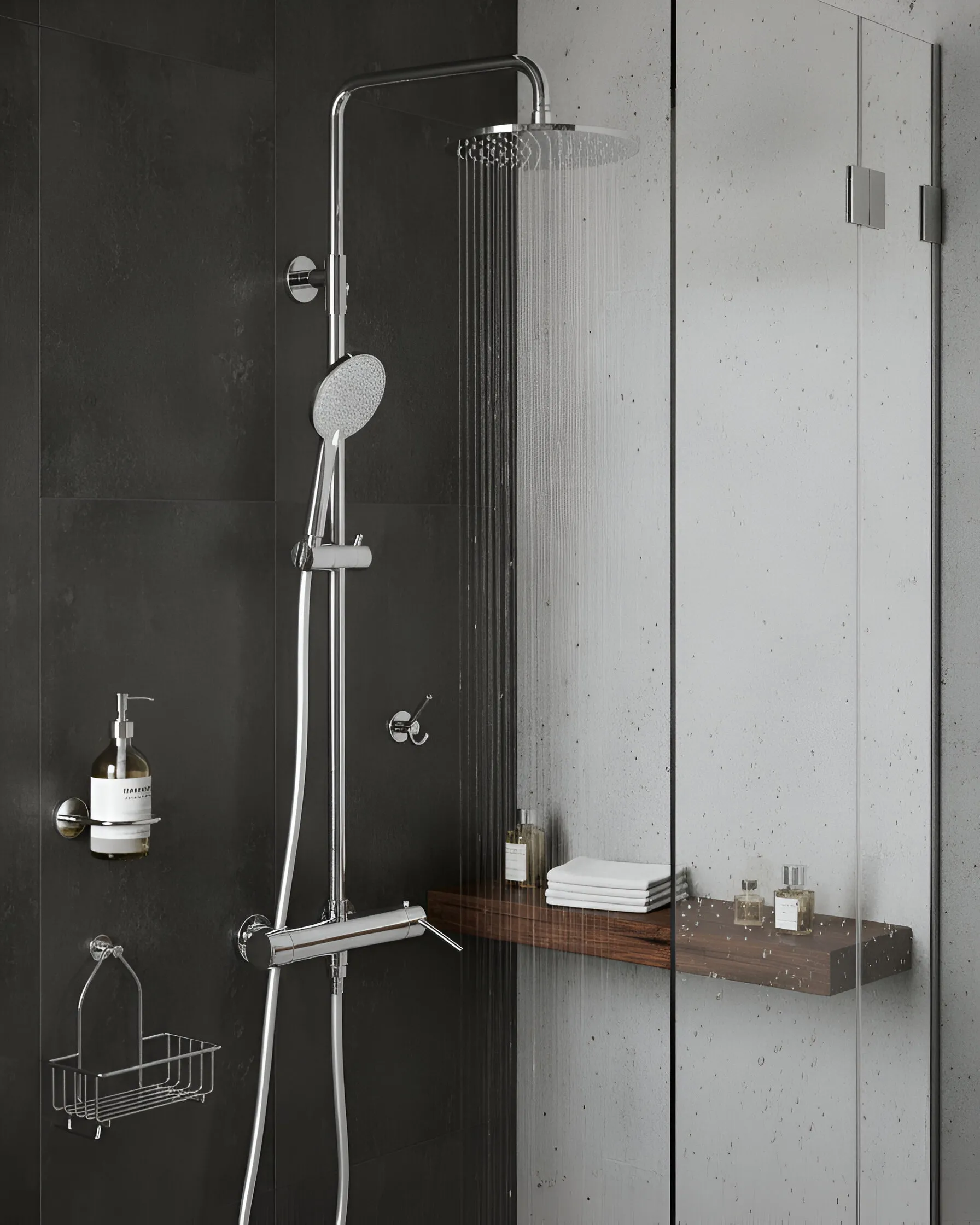 Mixer Shower Set with Rainshower PUYEHUE Silver_1000040