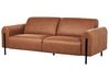 Conjunto de sofás 4 lugares em tecido castanho dourado ASKIM_918975