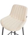 Lot de 2 chaises de bar en bouclé beige clair DUBROVNIK_928750