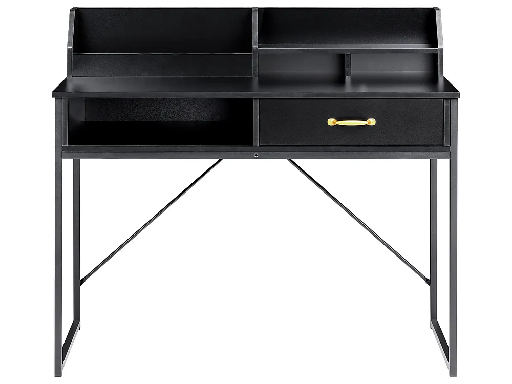 Polcos íróasztal ZYRA 110 cm 50 cm Fekete_1191690