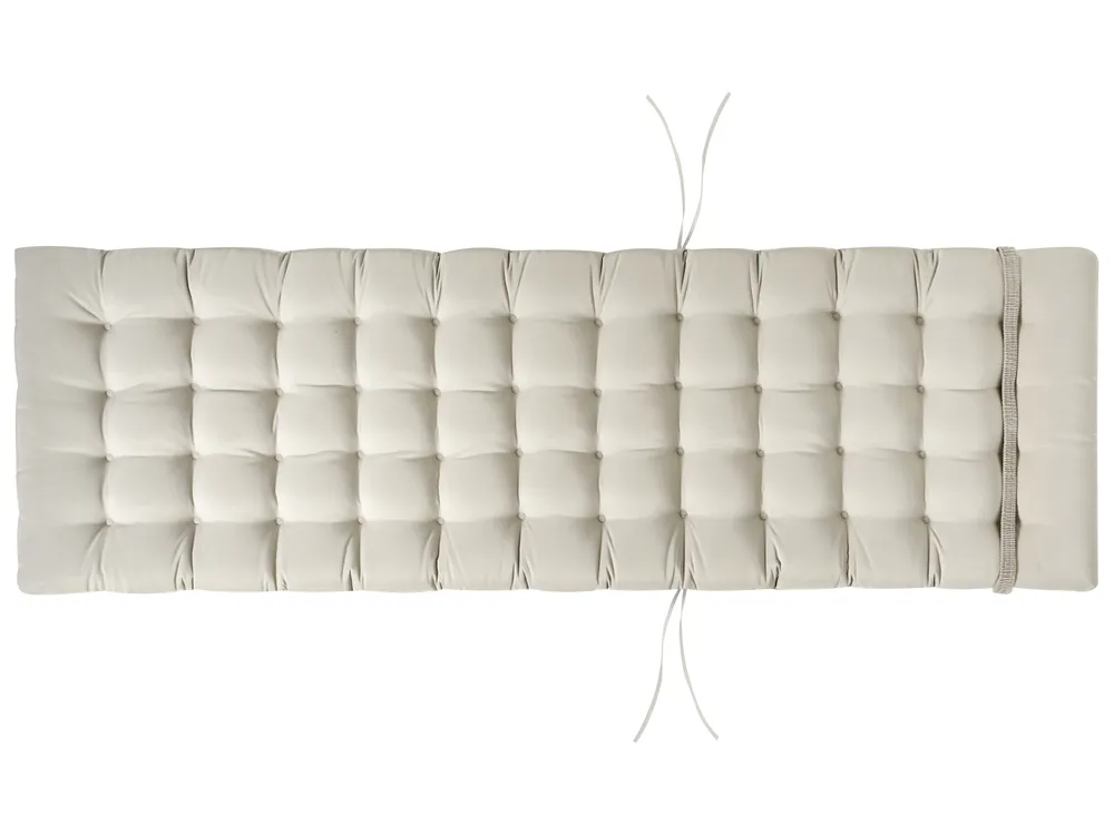 Sonnenliege mit Kissen CESANA PREMIUM mit Relaxfunktion Akazienholz Taupe_991025