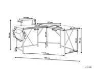 Scrivania angolare TACONY 180 cm 140 cm con contenitore Nero_1044288
