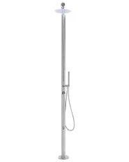 Freestanding Outdoor Shower MARUDI Silver_1078906