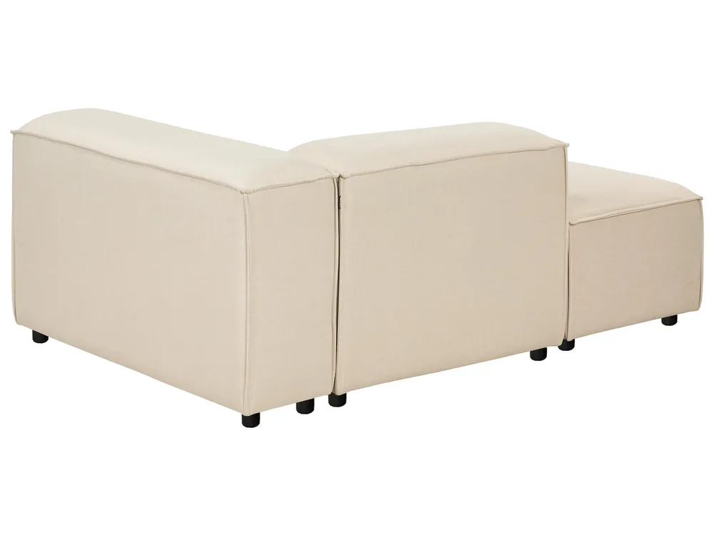 Modular Corner Sofa 2 Seater ARDAL with Ottoman Fabric Beige Right Hand_947833
