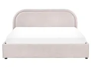 Bett mit Stauraum QUILLIEN Chenillegewebe Taupe 160 x 200 cm_989559