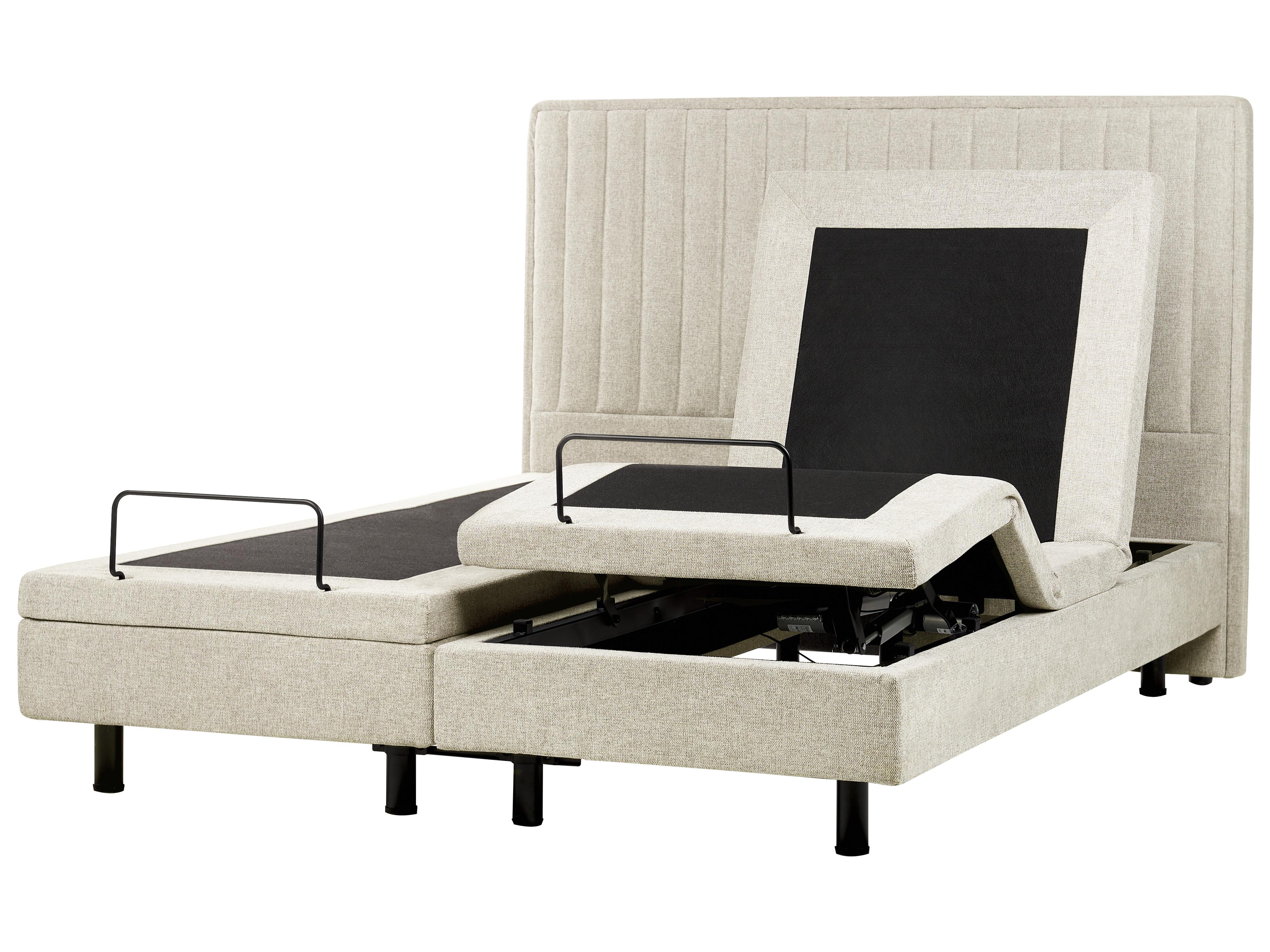 Verstelbaar bed Stof DUKE II 160 x 200 cm Beige_989023