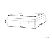 Bed Metal VAURS 180 x 200 cm (EU Super King) Black_863462