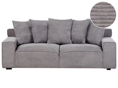 3 Seater Jumbo Cord Sofa Dark Grey VISKAN