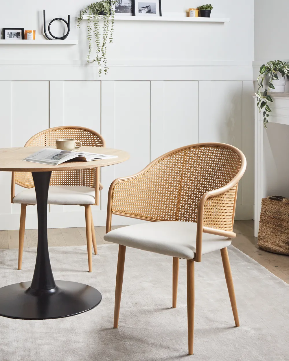 Set of Dining Chairs WEIMAR Metal Light Brown