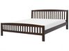 Klasická tmavě dřevěná manželská postel 180x200 cm CASTRES_710824