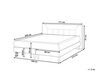 Lit boxspring en velours gris 160 x 200 cm MARQUISE_796512