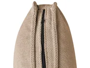Sofa Bed 2 Seater UTTELA Fabric Light Brown_1079453