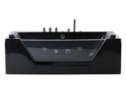 Vasca idromassaggio angolare con LED SAMANA 153 x 71 cm Nero_812361