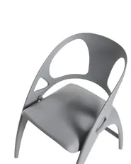 Set of 4 Garden Chairs NEMI Folding Grey_990612
