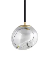 3 Light Pendant Lamp TSHUAPA Glass Multicolour_1069520