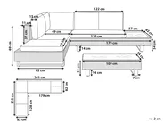 Narożnik ogrodowy ze stolikiem dla 5 osób LANCIANO Technorattan Szary Prawostronny_797368