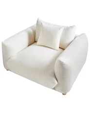Poltrona LUVOS Bouclé Bianco sporco_970326