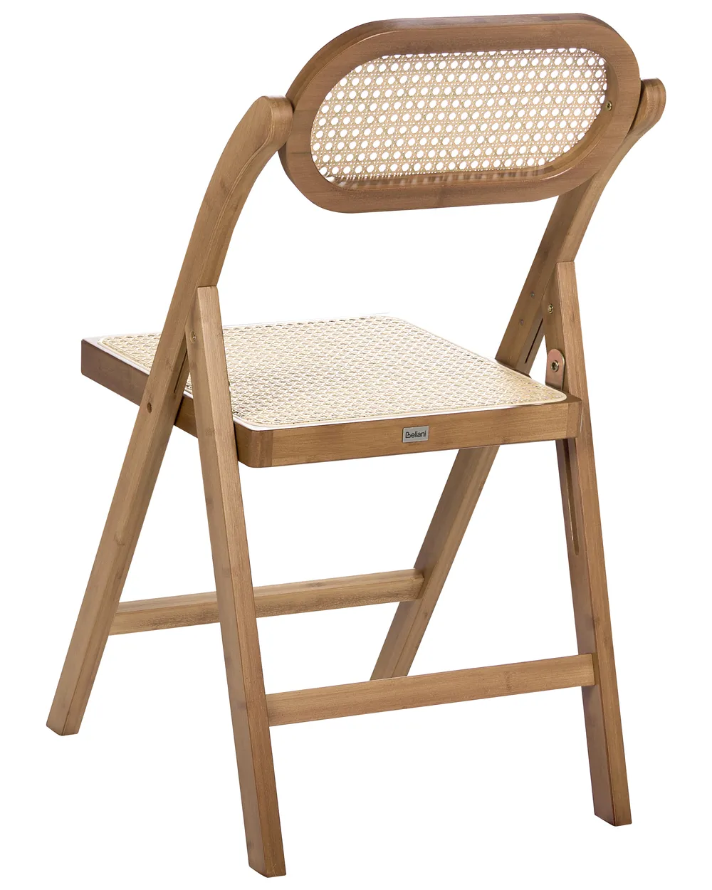Set of 2 Dining Chairs Folding ORAISON Bamboo Wood Brown_1048930