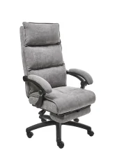 Executive Chair with Footrest EATON Chenille Grey_1009739