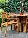 Set of 2 Garden Chairs AGELLO Acacia Wood Brown