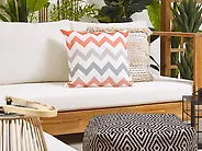 Set di 2 cuscini da esterno LAGARO Trama Chevron 45 x 45 cm Multicolore_1177911